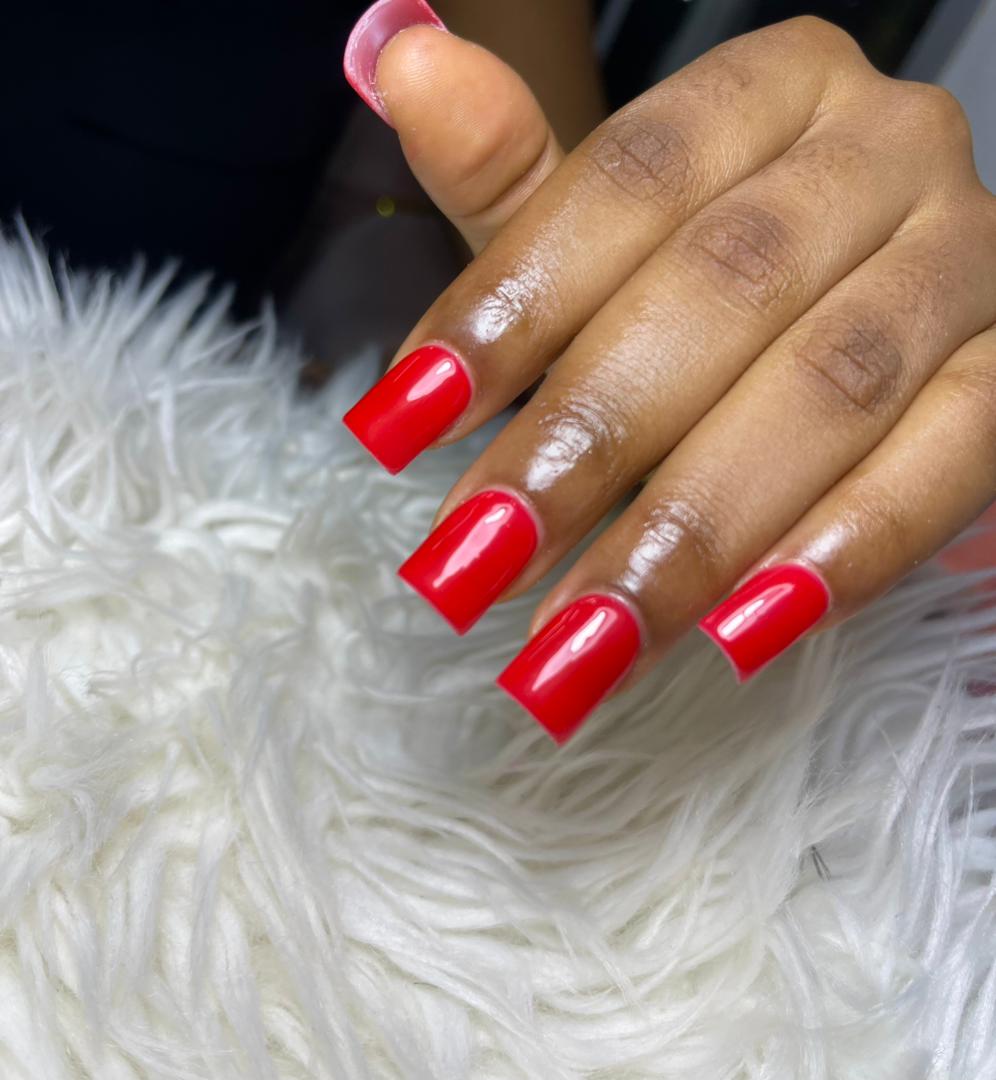 French Tips with Rainbow Chrome