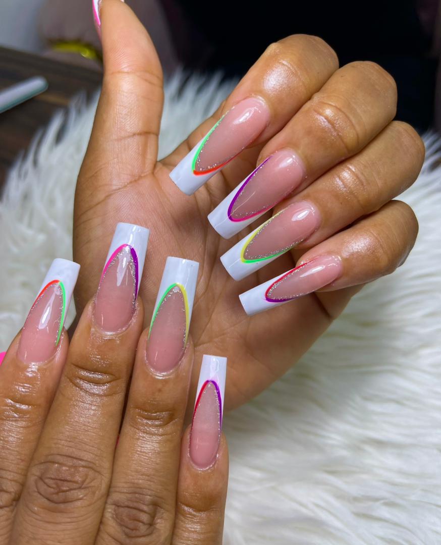 Simple Pink French Tips